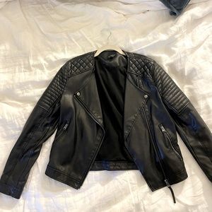 Topshop faux leather biker Moto jacket